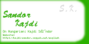 sandor kajdi business card